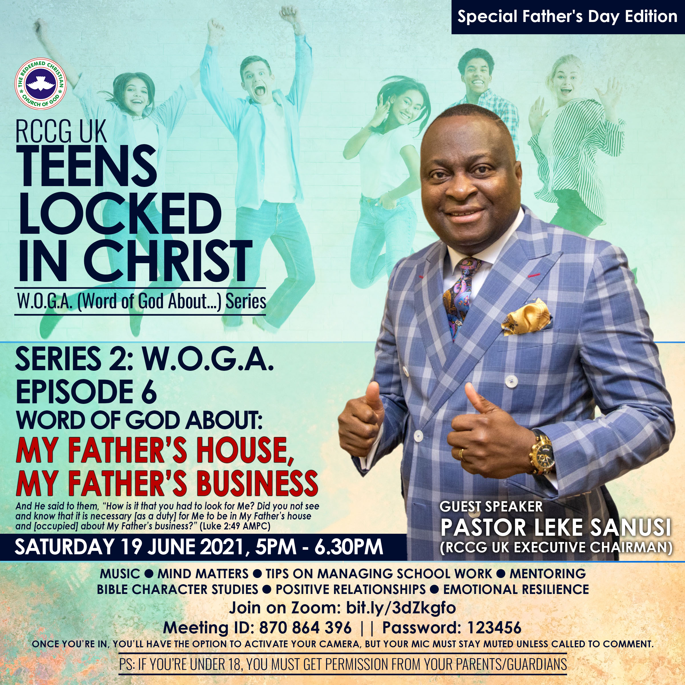Teens Locked In Christ event with Pastor Leke Sanusi on June 19 2021