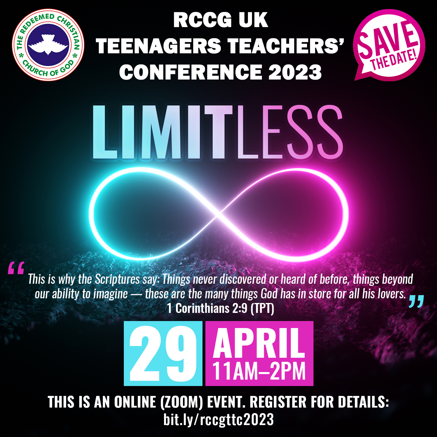 Save the date - RCCG UK Teens Teachers Conference April 29 2023